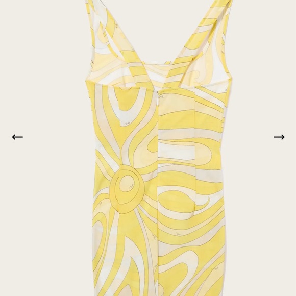 PUCCI DRESS Yellow and White Patterned Dress - Picture 3 of 6